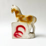 Vintage Chalkware Red Spot Horse
