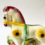 Vintage Chalkware Prancing Horse with Red Mane