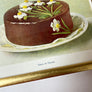 Gâteau de Chocolat (Chocolate Cake) Original Lithograph in Vintage Frame