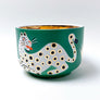 Waylande Gregory Deep Bowl with Leopards Green