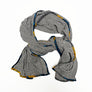 PATCH NYC Black Check Classic Linen Scarf