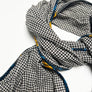 PATCH NYC Black Check Classic Linen Scarf