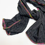 PATCH NYC Black Pinstripe Classic Linen Scarf
