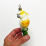 Cockatoo with Feather Glass Ornament