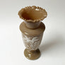 Victorian Light Brown Bristol Glass Tall Vase Made in England