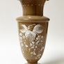 Victorian Light Brown Bristol Glass Tall Vase Made in England