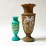 Victorian Light Brown Bristol Glass Tall Vase Made in England