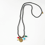 Collage Necklace: Black with Roman Coin Charm (S26B)