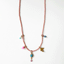 Collage Necklace: Blush Pink with Elephant Charm (S26F)