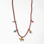 Collage Necklace: Brown with Horse Charm (S26H)