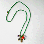 Collage Necklace: Light Green with Squirrel Charm (S26M)