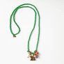 Collage Necklace: Light Green with Dachshund Charm (S26N)