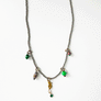 Collage Necklace: Grey with Hand with Riding Crop Charm (S26R)