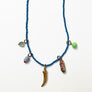 Collage Necklace: Denim Blue & Horn (JU10)
