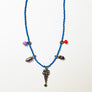 Collage Necklace: Cornflower Blue with Ice Cream Cone (JU1)