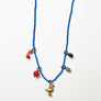 Collage Necklace: Cornflower Blue with Dove (JU6)