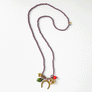 Collage Necklace: Lavender with Lucky Horseshoe Charm (S26T)