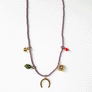 Collage Necklace: Lavender with Lucky Horseshoe Charm (S26T)