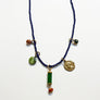 Collage Necklace: Navy Blue (O2525)