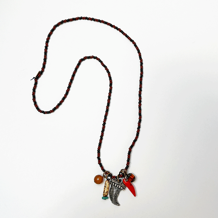 Collage Necklace: Brown & Black