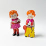 Vintage Ceramic Cowgirl and Cowboy Figures Made in Japan