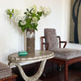 Waylande Gregory Tall Cylinder Vase with Leopards Matte Brown