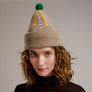 Dove Gray Beanie with Pom Pom 100% Wool