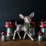 Holiday Deer with Wreath Figurine