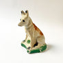 Vintage Chalkware Seated Dog