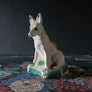 Vintage Chalkware Seated Dog