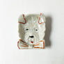Vintage Ceramic Dog in a Bow Tie Dish Made in Japan