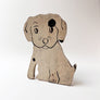 Vintage Painted Wood Dog Door Stop
