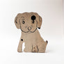 Vintage Painted Wood Dog Door Stop