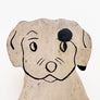 Vintage Painted Wood Dog Door Stop