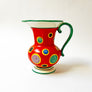 Vintage Ceramic Dotted Large Pitcher Made in Czechoslovakia
