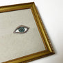 Don Carney Pair of Blue Eyes Art Print in Vintage Gold Tone Frame