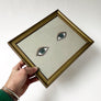 Don Carney Pair of Blue Eyes Art Print in Vintage Gold Tone Frame