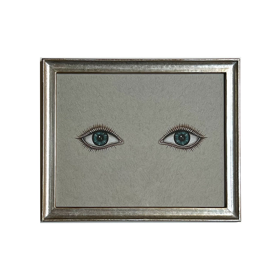 Don Carney Pair of Blue Eyes Art Print in Silver Frame