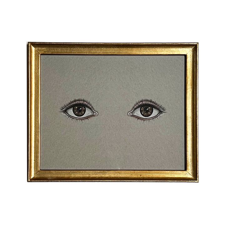 Don Carney Pair of Brown Eyes Art Print in Gold Frame