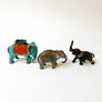 Vintage Metal Elephant Figurines (Set of 3)