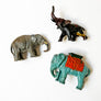 Vintage Metal Elephant Figurines (Set of 3)