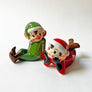 Holiday Elves Ceramic Figurines (Set of 2)