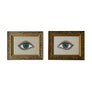 Don Carney Pair of Blue Eyes - Art Prints in Vintage Gold Dot Frames
