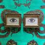 Don Carney Pair of Blue Eyes - Art Prints in Vintage Gold Dot Frames