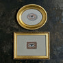 Don Carney Lover's Eye with Pearl Beads Art Print in Gold Oval Frame