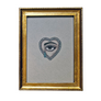 Don Carney Brown Left Eye with Gem Tear & Diamond Heart - Art Print in Gold Frame