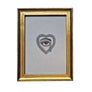 Don Carney Brown Right Eye with Gem Tear & Diamond Heart - Art Print in Gold Frame