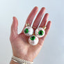 Spooky Green Eyeball Glass Ornament