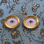 Don Carney Pair of Brown Eyes Art Prints in Gold Oval Frames