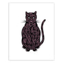 Don Carney Sitting Cat Pink Art Print